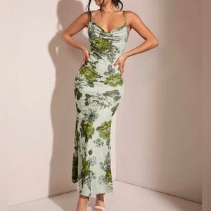 Floral Green Maxi Dress